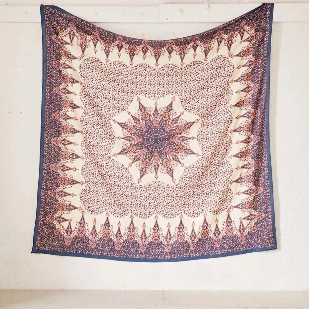 Urban Outfitters Home Bohemian Medallion Tapestry Blue Purple Yellow Boho Dorm